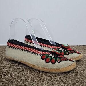 Vintage Polish Highlander Handmade Felt  Slippers Sz 35